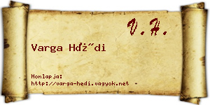 Varga Hédi névjegykártya
